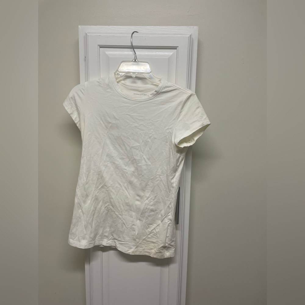 Banana Republic White T - Women's M